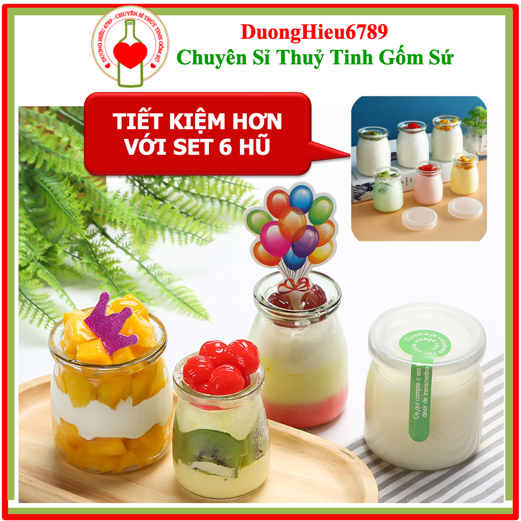 [LOẠI 1] Hũ Thủy Tinh Làm Sữa Chua Có Nắp LOẠI 1 - Duonghieu6789