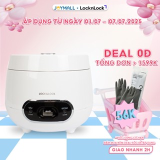 Nồi Cơm Điện Mini LocknLock EJR426WHT 0.8L - Hàng Chính Hãng, Nắp Gài, Dây Điện Tháo Rời - JoyMall