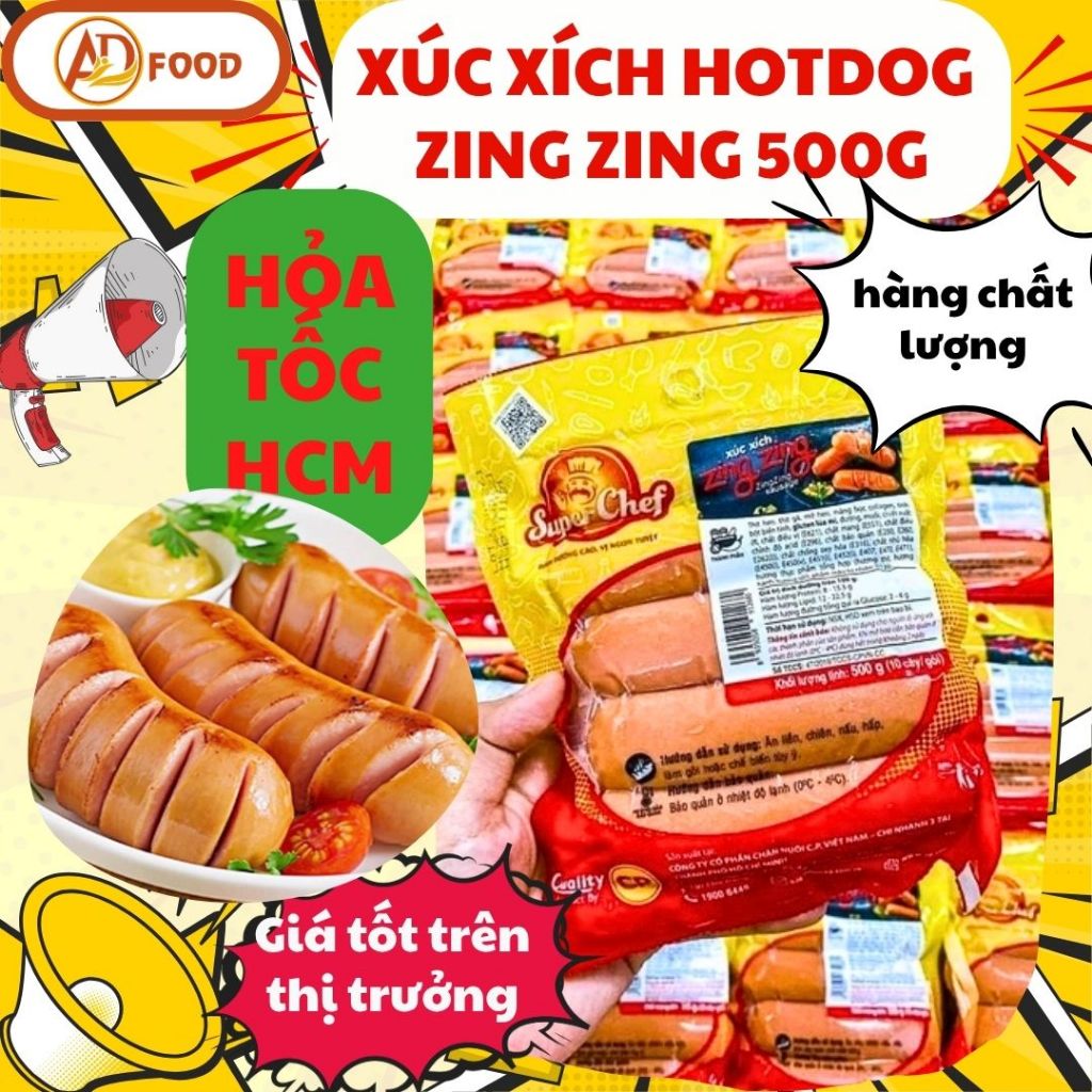 1kg xúc xích Đức CP Zing Zing (20 cây)