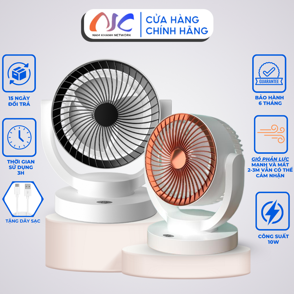 Quạt tích điện để bàn,Quạt tích điện cao cấp NKC8, Cách quạt xoắn ốc – Động cơ mạnh mẽ