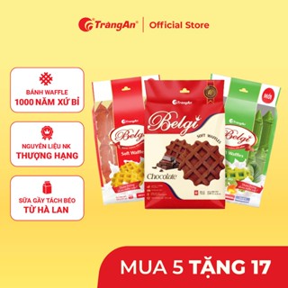 [MUA Combo 5 TẶNG 1 CHALLOT] Bánh bông lan trứng sữa Belgi mềm Tràng An 230g ba hương vị ngon tuyệt