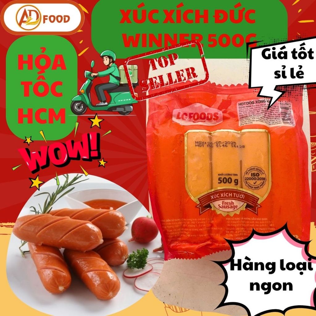 Xúc xích Đức gói 500g 10 cây