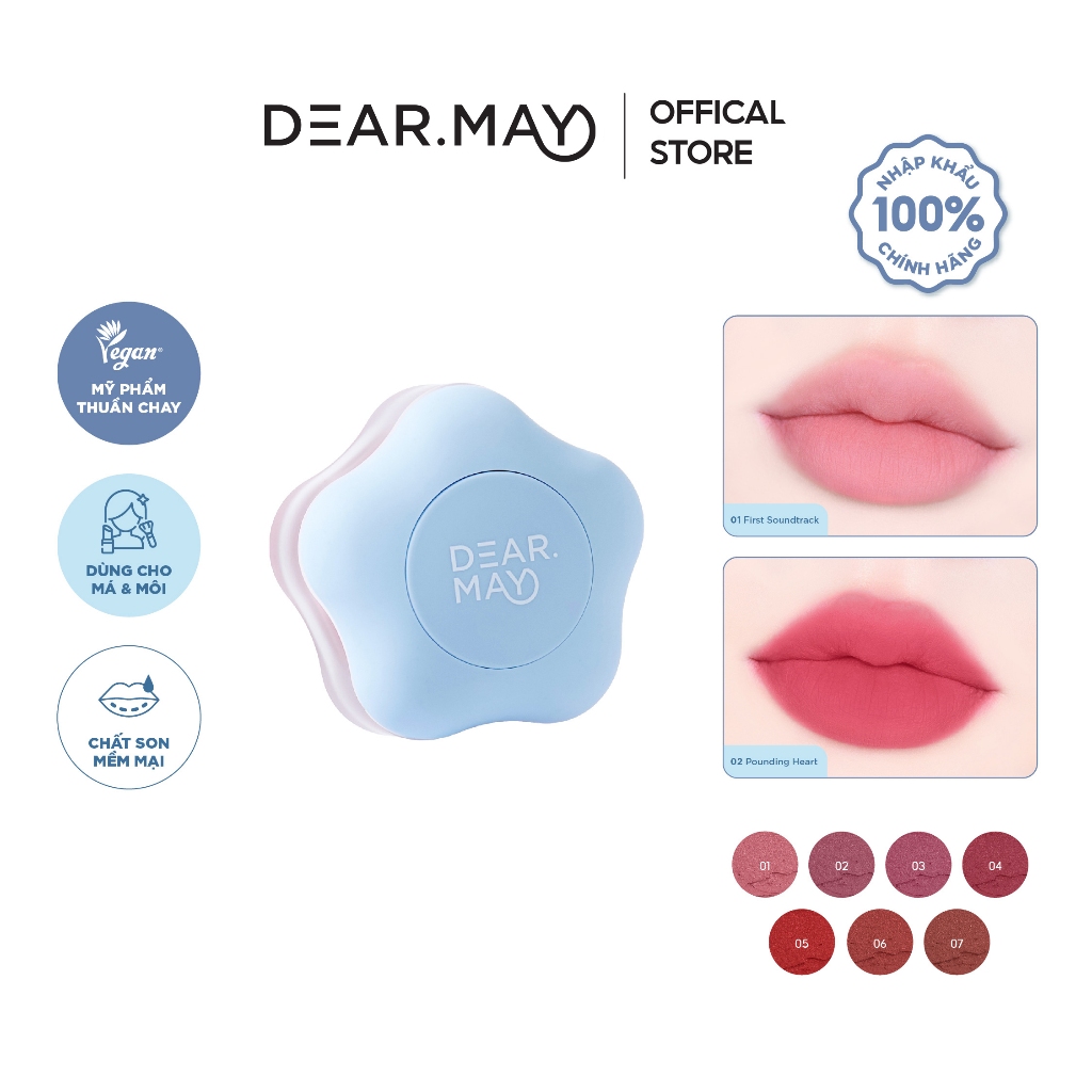 [KOL x DEARMAY] Son bùn dạng hũ Thuần Chay DEARMAY PURE FALLING MOOD LIP POT 6.5g