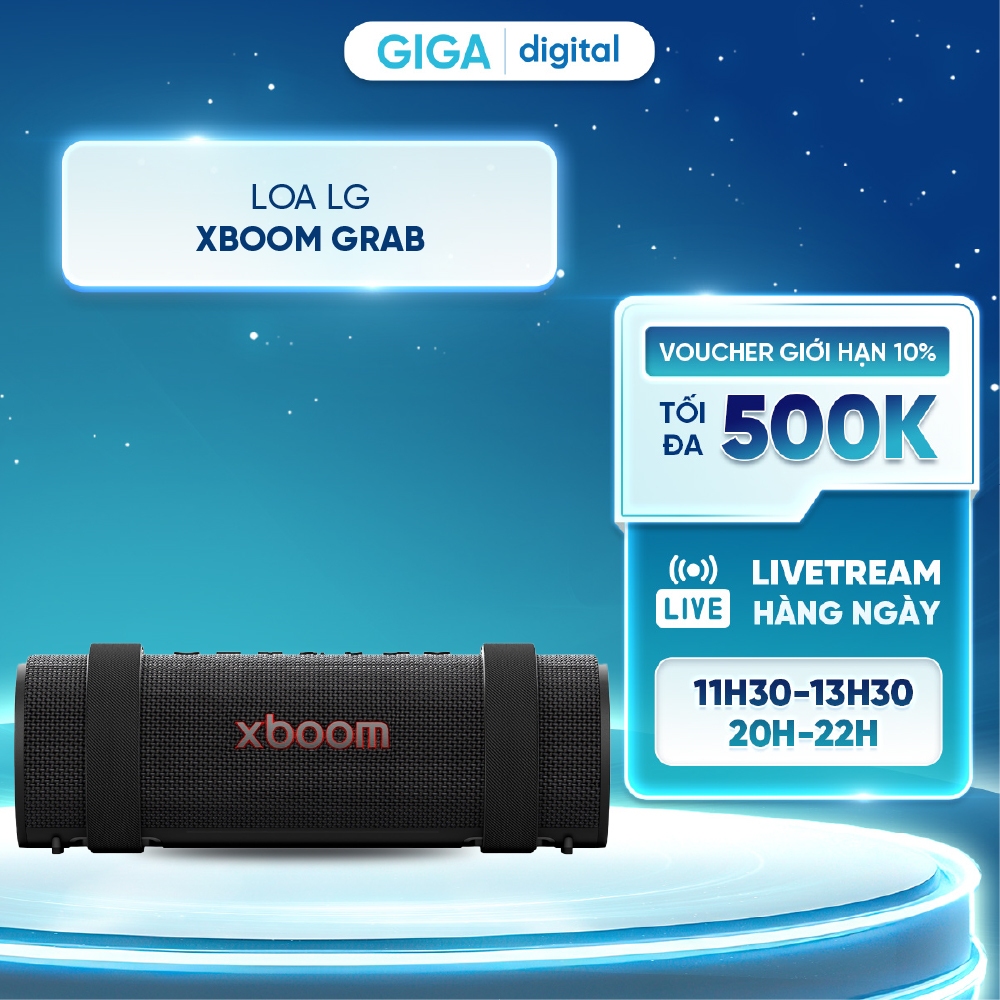 Loa LG xboom Grab, Loa vòm tweeter đến từ Peerless, AI Sound , AI Calibration, AI Lighting - Chính H