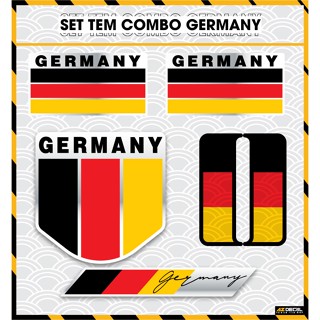 Sticker Logo Cờ Đức Dán Xe Máy, Xe Điện, Nón Bảo Hiểm | MN05GERMANY | Chất Liệu Tem Chống Nước, Bền Màu