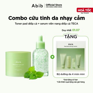 Bộ 2 sản phẩm Abib toner pad diếp cá và serum viên nang diếp cá TECA