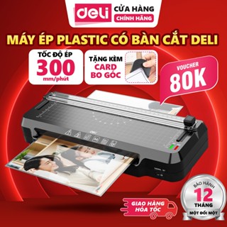 [VOUCHER100K] Máy Ép Plastic GQ400 Khổ A4 Deli, Máy Ép Tài Liệu Tích Hợp Bo Góc Dễ Dàng Điều Chỉnh Các Góc Nhọn