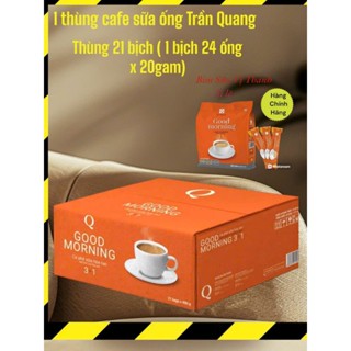 1 THÙNG CÀ PHÊ SỮA ỐNG TRẦN QUANG 21 BỊCH × 24 GÓI × 20 GRAM