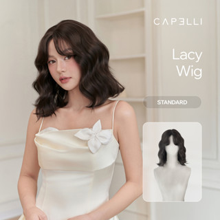 Tóc Giả Nguyên Đầu CAPELLI Xoăn Sóng Ngắn Đen Lacy Wig