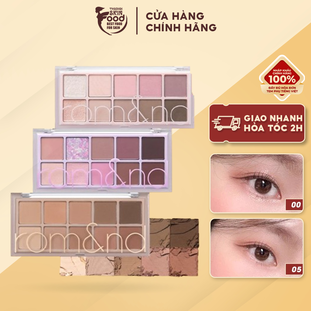  Bảng Phấn Mắt 10 Màu Siêu Lấp Lánh Romand Better Than Eye Palette 7.5g 