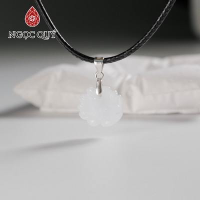 Mặt hồ ly đá cẩm thạch type A 16mm mệnh hỏa, mộc - Ngọc Quý
