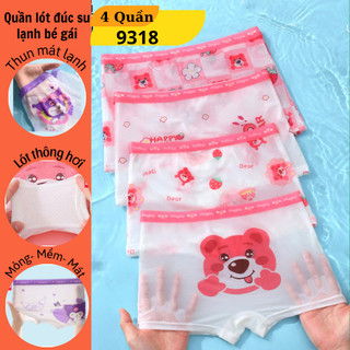  4 Quần chip đùi bé gái 8-46kg chất thun mát lạnh thông hơi thoáng khí in hình Gấu Dâu Kuromi Bé ba 