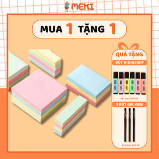 Set 100 Tờ Giấy Note Ghi Chú Đánh Dấu, Giấy Nhớ Hình Vuông MEKI - Đồ Dùng Học Tập Cho Học Sinh Văn Phòng