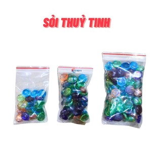 Sỏi thủy tinh trang trí bể cá mini