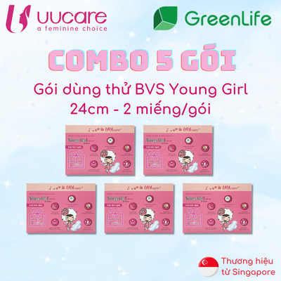 Combo 5 gói băng vệ sinh UUcare Young Girl (2 Miếng dùng thử)