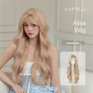 Tóc Giả Nguyên Đầu Dệt Kim CAPELLI Xoăn Sóng Mái Bay Ánh Kim Alisa Wig