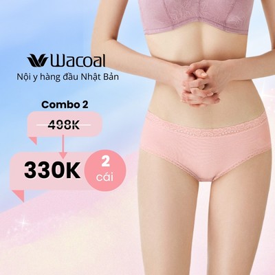 Quần lót Wacoal IEC2230 Cotton Blend Êm bền cao cấp lưng thấp full mông - EC2230