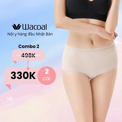 Quần lót nữ Wacoal IEC3230 Cotton Blend Êm bền cao cấp kiểu boy short, lưng cao dưới rốn - EC3230