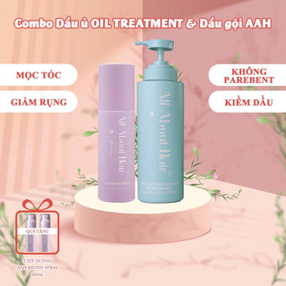  Combo  Dầu Ủ OIL TREATMENT Và Dầu Gội ALL ABOUT HAIR Chính Hãng Ngăn Ngừa Rụng Tóc Kích Mọc Tóc 