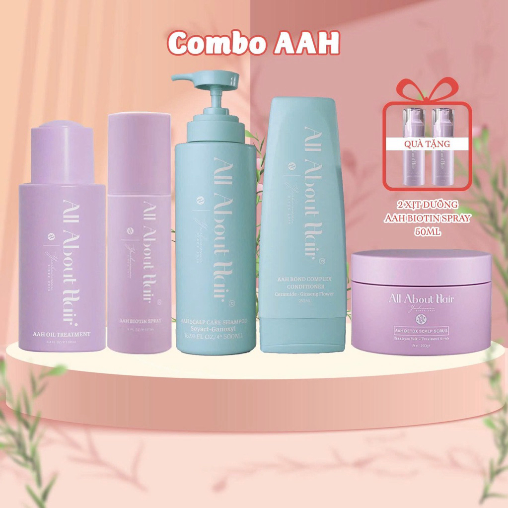 Combo Full Bộ Chăm Sóc Tóc AHH All About Hair