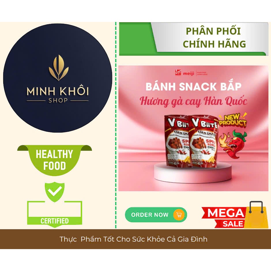 COMBO 2 GÓI - Bánh Snack Bắp Thái Lan Vfood Vị Gà Quay 40g
