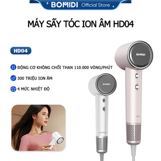  Máy Sấy Tóc Ion Âm BOMIDI HD04 - 8 Chế Độ Sấy - Dòng Máy Sấy Dưỡng Ẩm Tạo Kiểu 