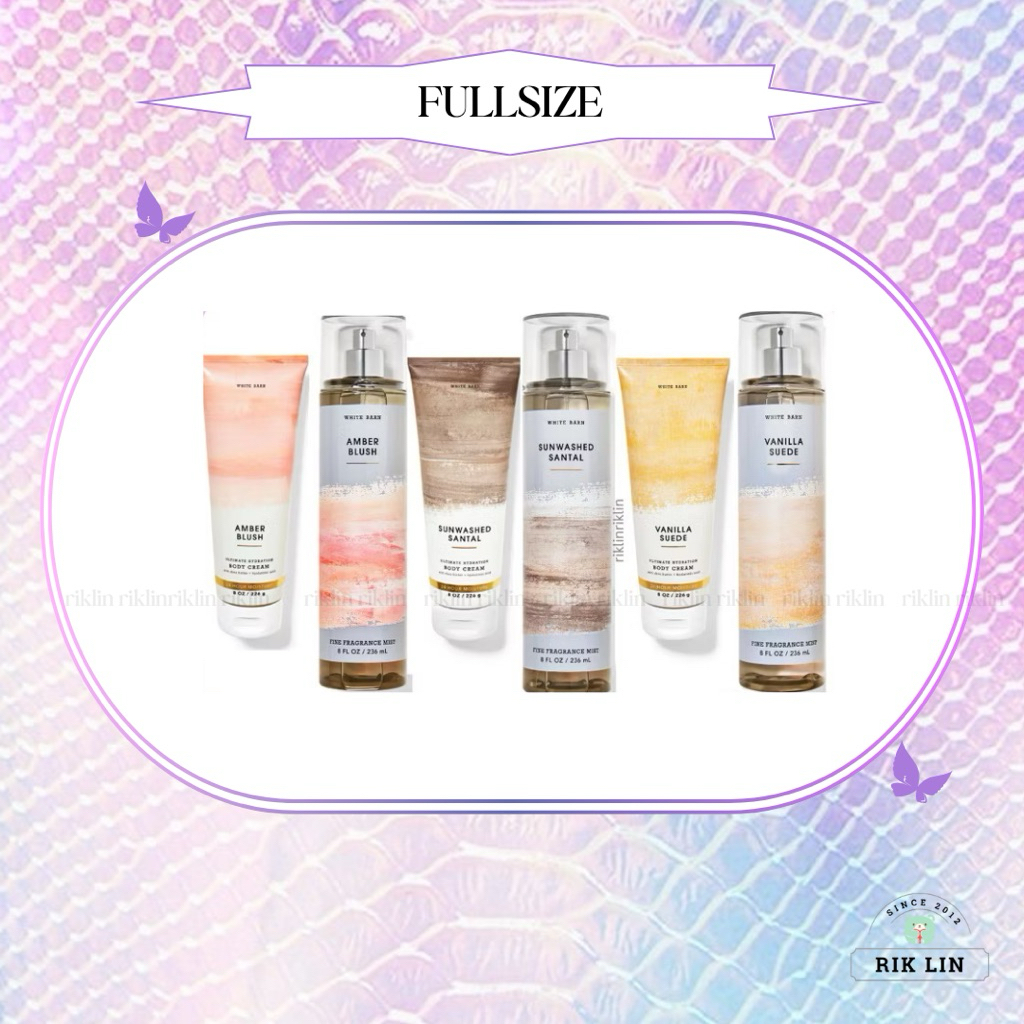 Fullsize VANILLA SUEDE |AMBER BLUSH|SUNWASHED SANTAL | BARE VANILLA SHIMMER | Xịt Thơm Body Mist