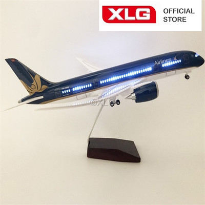 Mô Hình Máy Bay Việt Nam VNA Boeing B787 – Dài 47cm | Có Đèn LED & Bánh Xe | Sang Trọng & Chân Thật