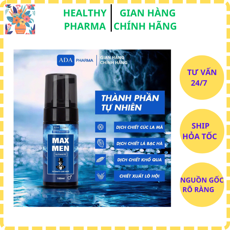 Dung dịch vệ sinh nam MAXMAN ,giúp khử mùi,phòng viêm nhiễm nấm ngứa.