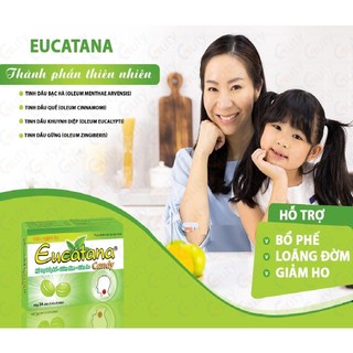 Viên Ngậm Ho Eucatana/Streptana Kẹo Giảm Ho,Sát Khuẩn Họng,Thông Cổ Mát Họng –Hương Bạc Hà Dễ Chịu