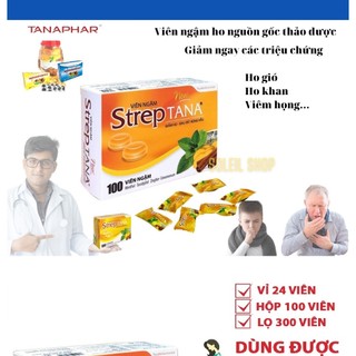 Viên Ngậm Ho Eucatana/Streptana Kẹo Giảm Ho,Sát Khuẩn Họng,Thông Cổ Mát Họng –Hương Bạc Hà Dễ Chịu