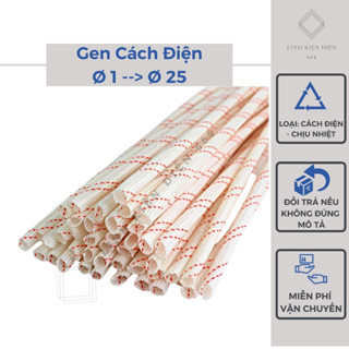 Gen cách điện combo 5 sợi gen cách nhiệt kích cỡ phi 1 đến phi 25mm GCD1-25