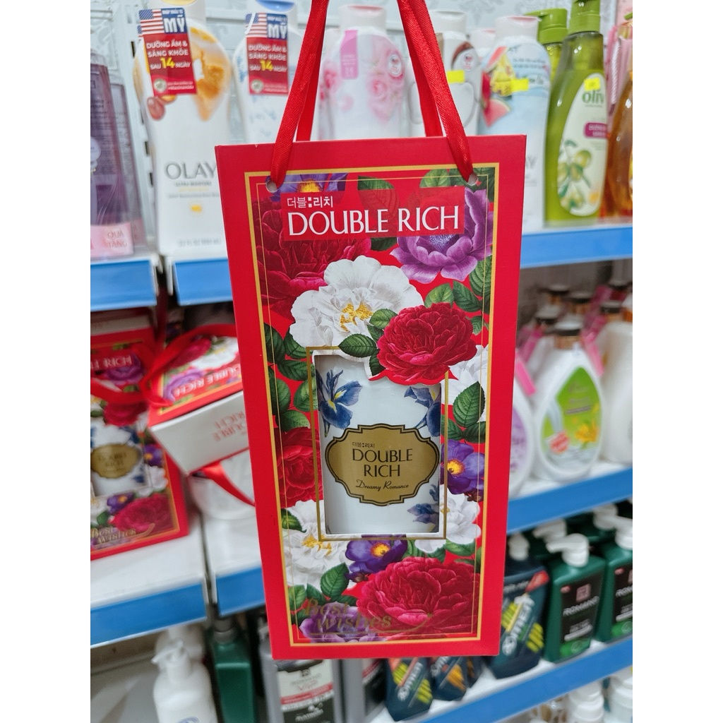 Hộp quà Sữa tắm Double Rich Hoa lris 550g