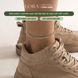   BH Trọn Đời  Lắc Chân Bạc S925 Lora Dạng Bản Lắc Chân Dạng Trơn Chắc Chắn Đeo Bền 