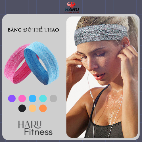 Băng Đô Thể Thao Thấm Hút Mồ Hôi HARU – Băng Đô Tập Gym, Yoga, Chạy Bộ, Đạp Xe, Unisex HR50