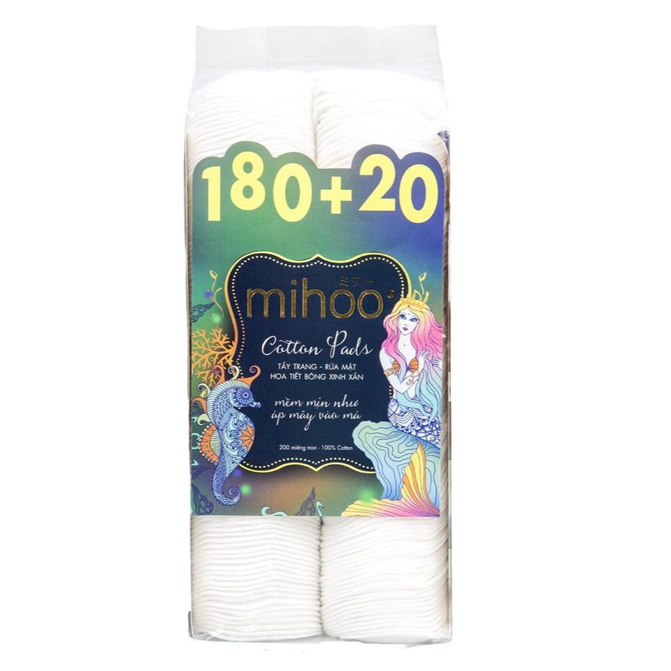 Bông Tẩy Trang Mihoo Cotton Pads 200/150m