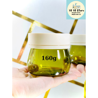 Hủ nhựa đựng mỹ phẩm kem body ( Hủ bầu xanh lá )