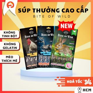 1 gói Súp thưởng cao cấp cho Mèo BITE OF WILD 60g