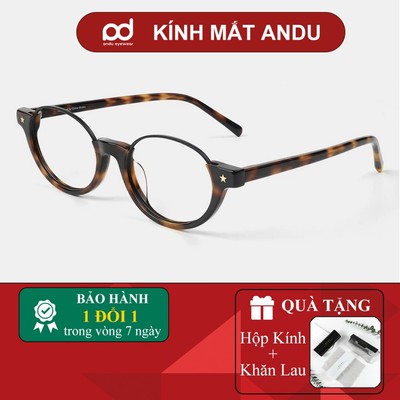 Gọng kính nửa viền thời trang nữ ANDU hoạ tiết sang trọng, phong cách cá tính 31AD312