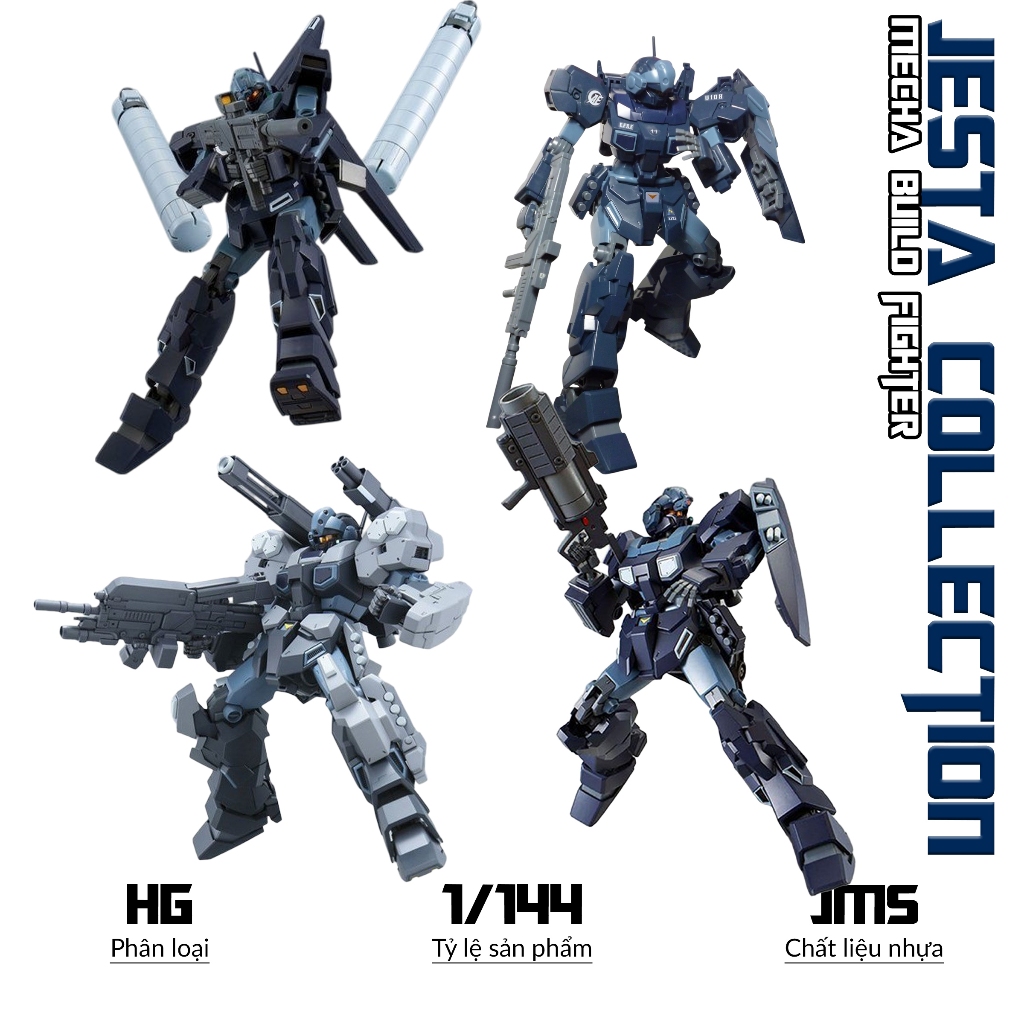 Mô hình HG bộ sưu tập Jesta, 1/144 Mecha, Đồ chơi lắp ráp nhựa