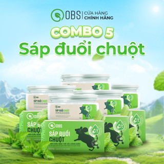 [SỈ 5 HỘP] Sáp Đuổi Chuột, Côn Trùng OBS, Từ Tinh Dầu Tự Nhiên, An Toàn Cho Mọi Gia Đình 100g