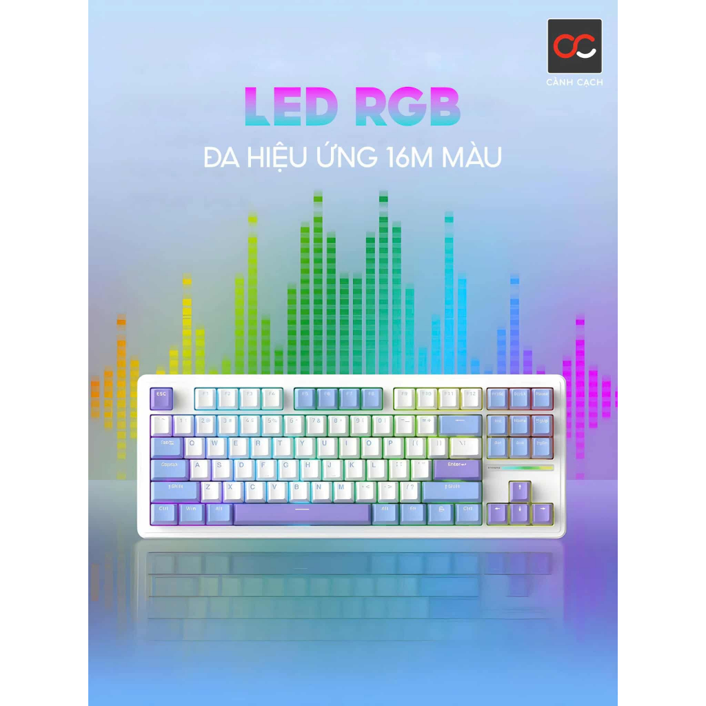 BÀN PHÍM CƠ GAMING XINMENG M87 LITE 3 MODE KHÔNG DÂY | 1 MODE CÓ DÂY | BigBuy360 - bigbuy360.vn