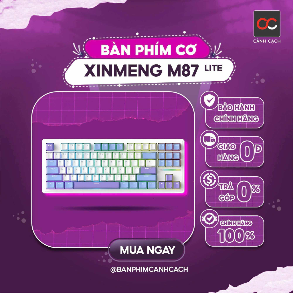 BÀN PHÍM CƠ GAMING XINMENG M87 LITE 3 MODE KHÔNG DÂY | 1 MODE CÓ DÂY | BigBuy360 - bigbuy360.vn