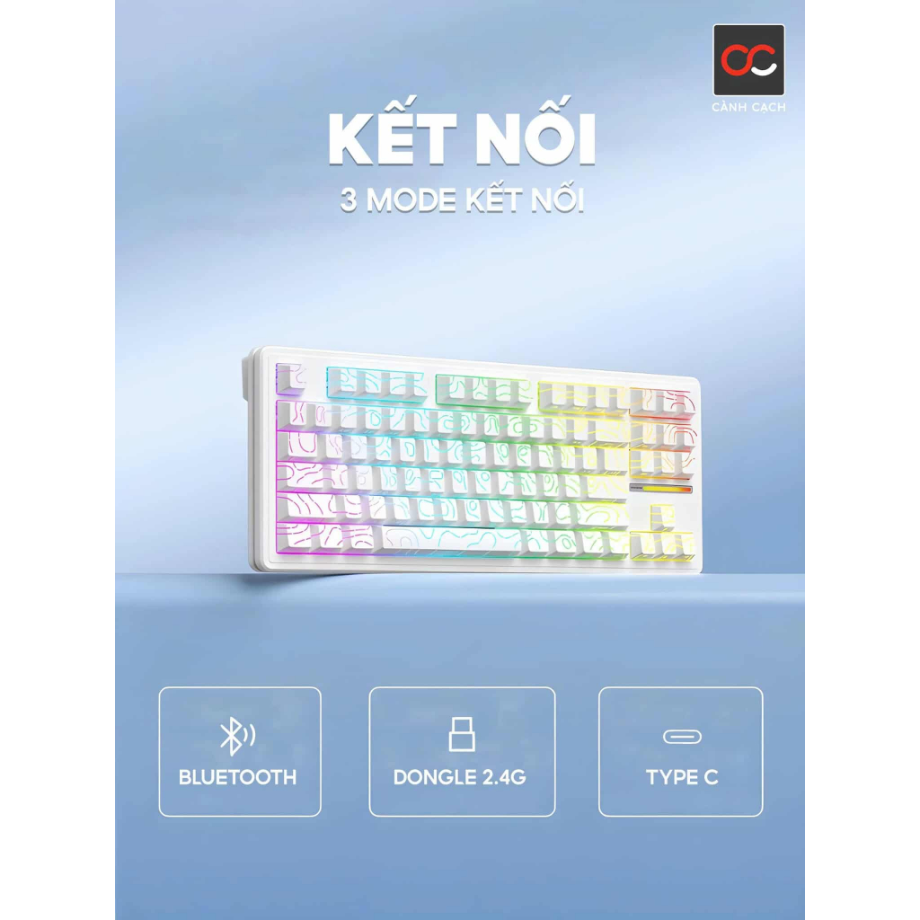 BÀN PHÍM CƠ GAMING XINMENG M87 LITE 3 MODE KHÔNG DÂY | 1 MODE CÓ DÂY | BigBuy360 - bigbuy360.vn