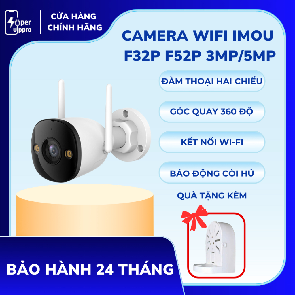 Camera Wifi Ngoài Trời Imou F52P F32P Góc Rộng Cố Định Chịu Thời Tiết, Quan Sát Đêm