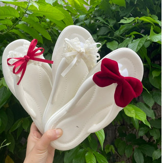 Dép xỏ ngón Eva đính nơ xinh xắn mẫu mới đi chơi đi biển dễ phối đồ đế  chống trơn trượt