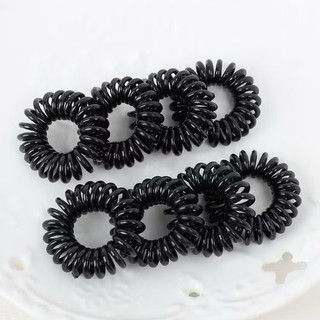 Set Cột Tóc nhũ trắng hồng dây cột tóc lò xo