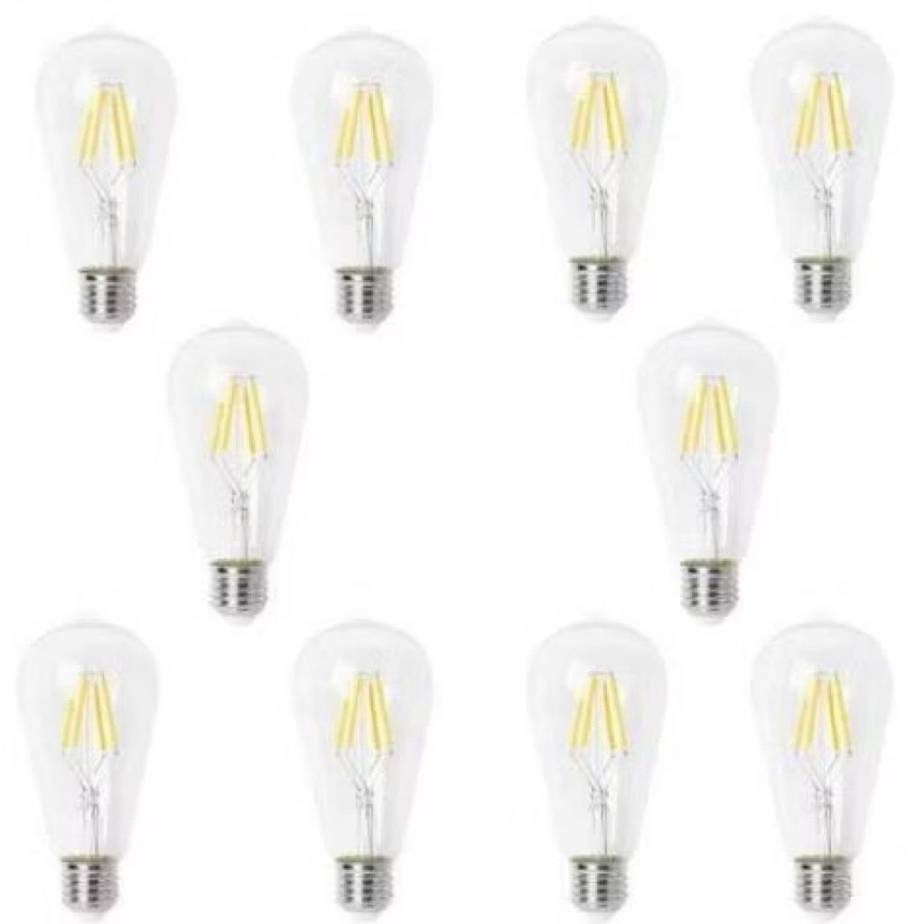 Combo 10 Bóng Đèn LED Edison ST64 Vàng Nắng
