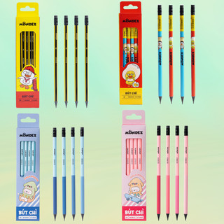 Sỉ 1 Hộp 12 Chiếc Bút Chì Thân Đen 2B Cao Cấp MONDEZ Nét Đậm, Chì Mềm, Êm Tay Cho Bé Tập Viết M10001