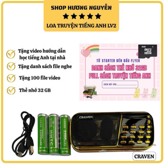 (Level 2) Bộ loa craven thẻ tiếng Anh - trình độ mover, flyer  cho bé tiểu học trở lên ( thẻ nhớ 32 GB)
